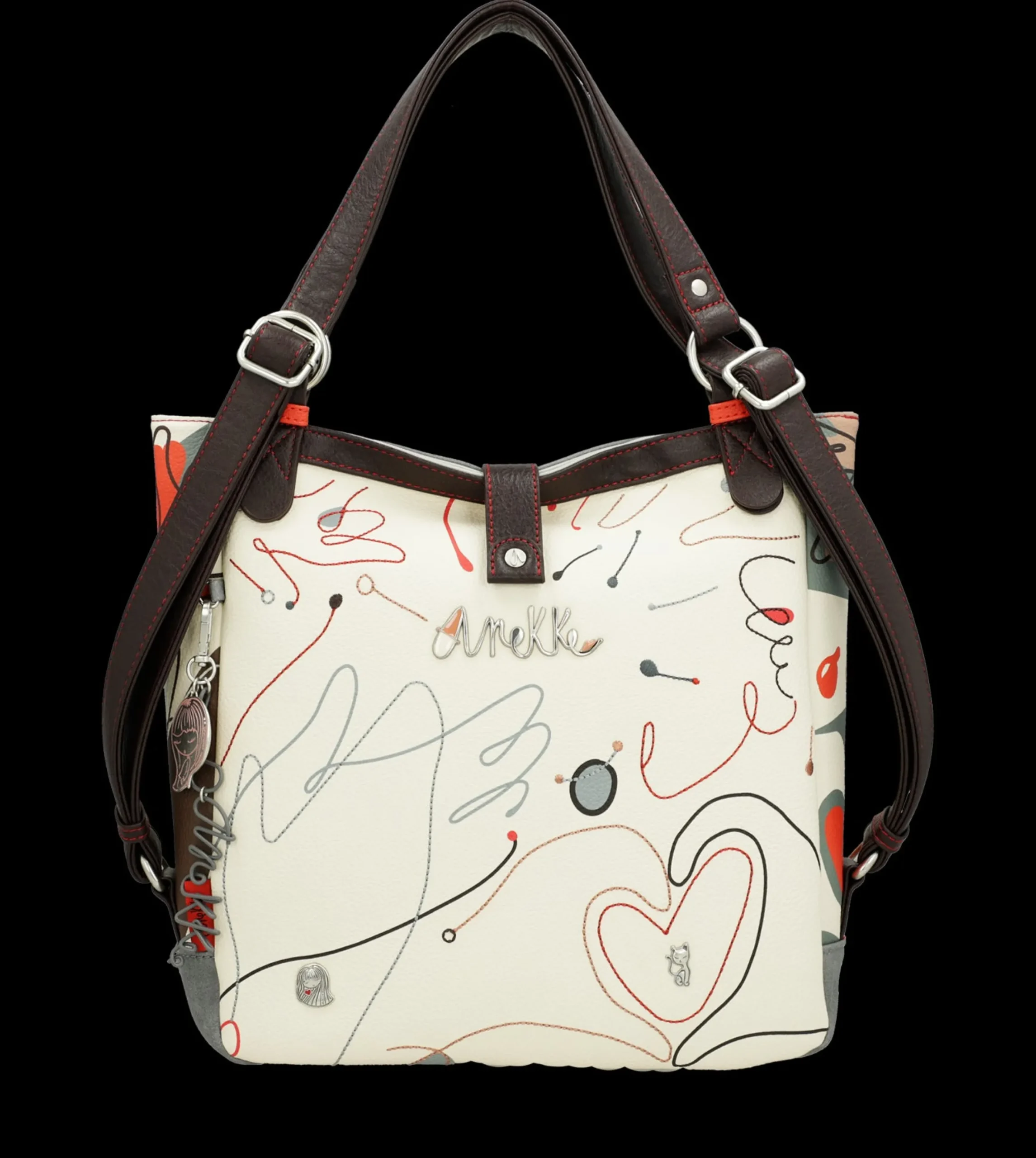 borsa_anekke_versatile_co_0.webp Outlet Borsa versatile con doppio utilizzo e design artistico Donna Borse A Spalla