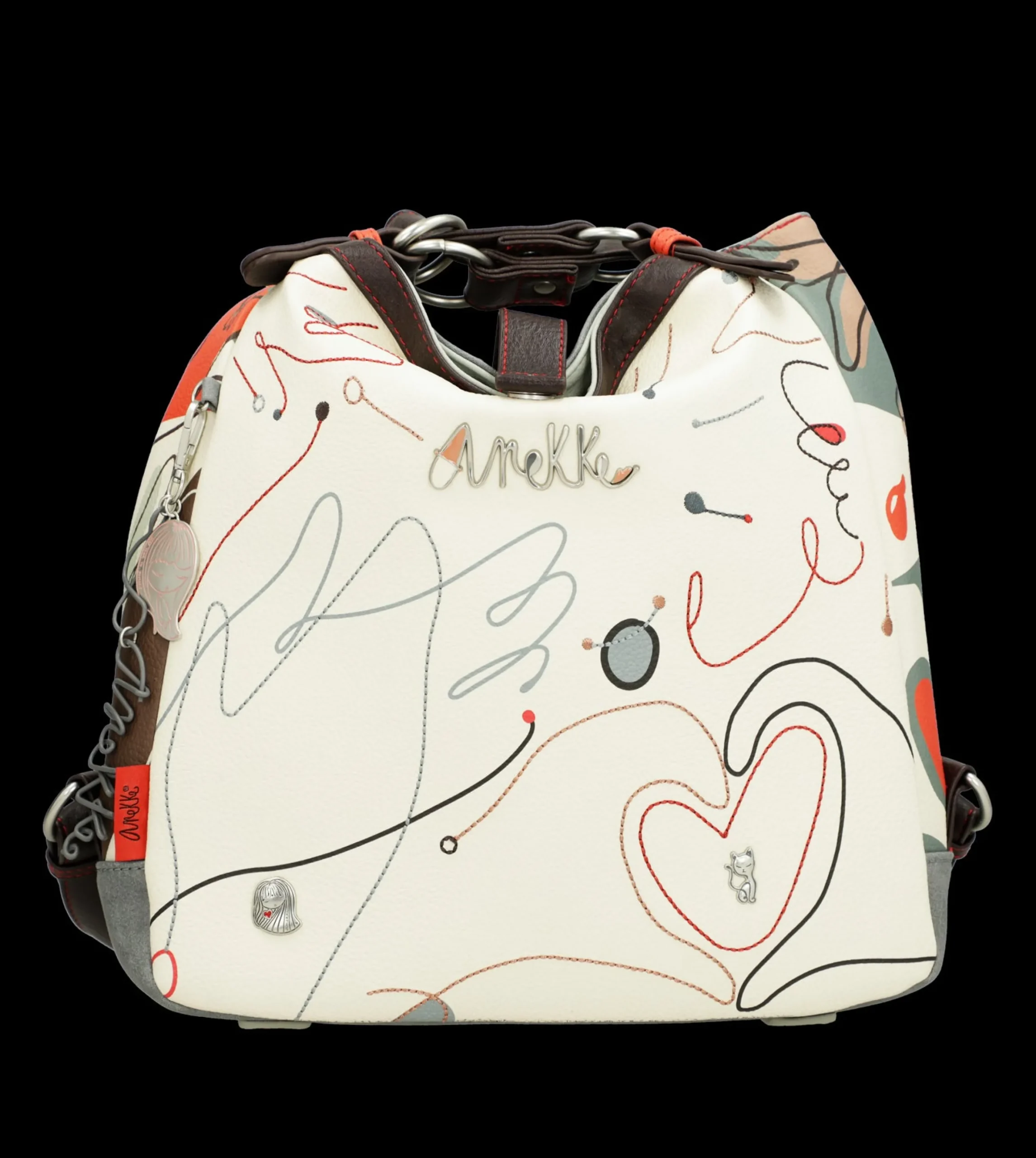 borsa_anekke_versatile_co_1.webp Outlet Borsa versatile con doppio utilizzo e design artistico Donna Borse A Spalla