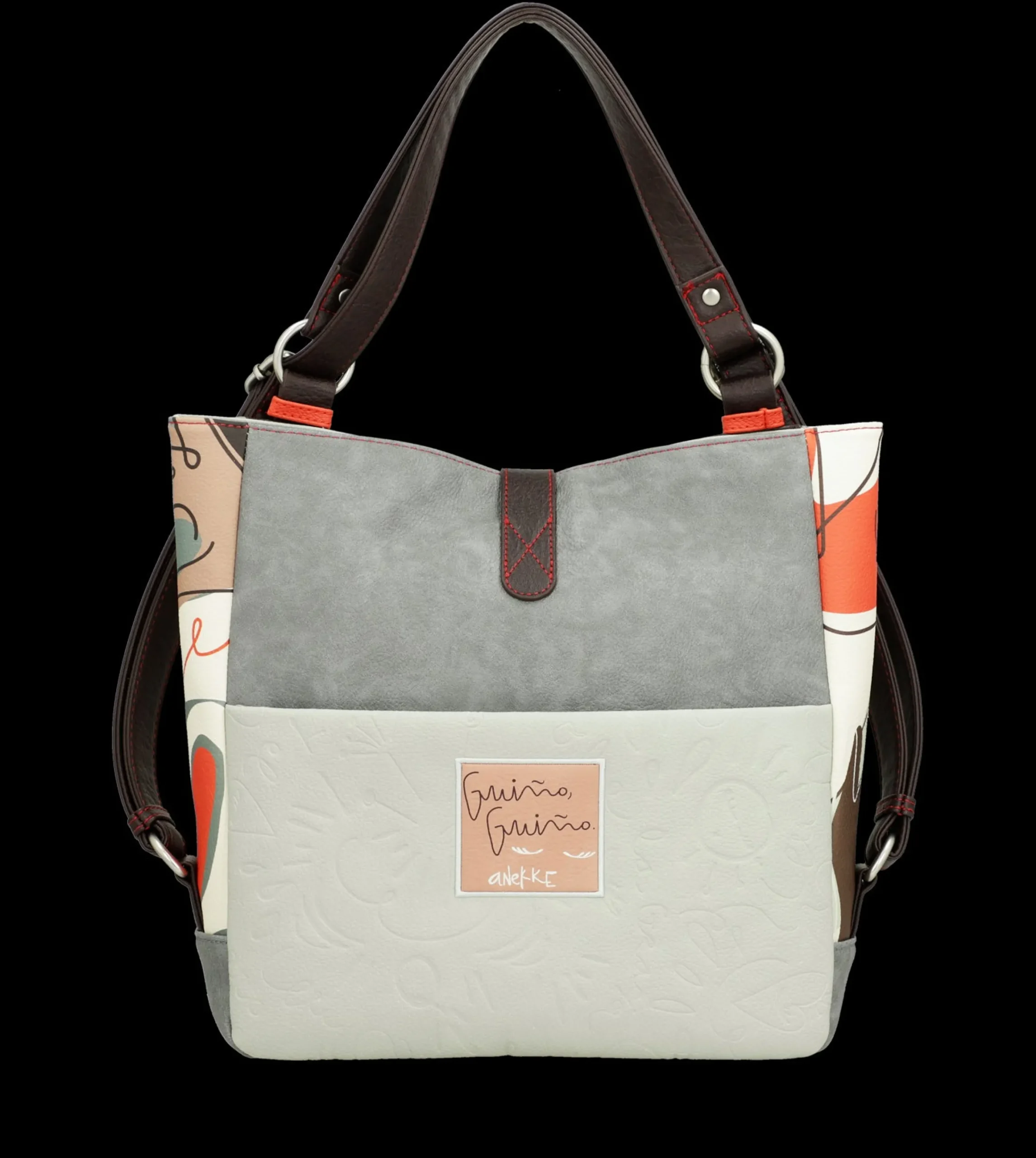 borsa_anekke_versatile_co_5.webp Outlet Borsa versatile con doppio utilizzo e design artistico Donna Borse A Spalla
