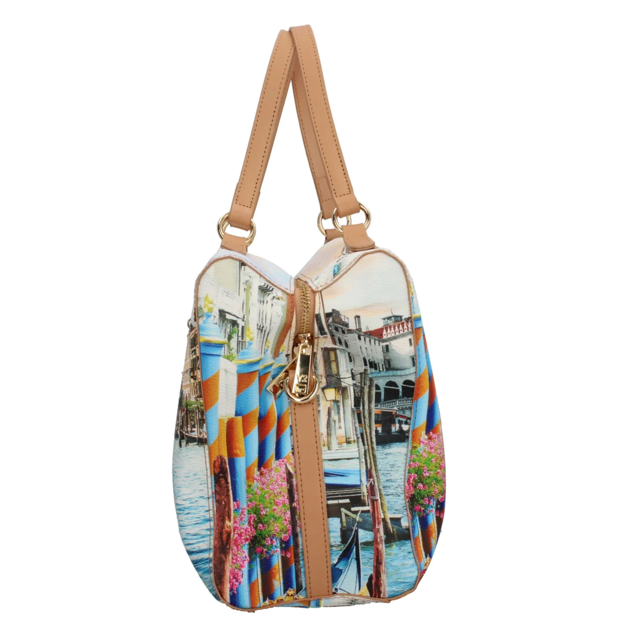 borsa_bauletto_ynot_con_s_2.webp Discount Borsa bauletto YNot con stampa artistica e tracolla regolabile Donna Borse A Mano