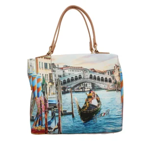 Discount Borsa bauletto YNot con stampa artistica e tracolla regolabile Donna Borse A Mano