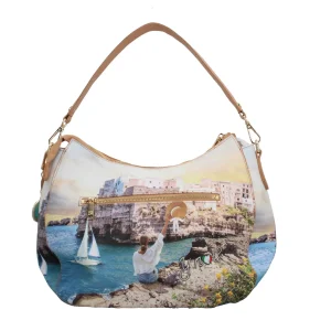 Fashion Borsa hobo YNot con stampa artistica e manico removibile per un look versatile Donna Borse Shopping