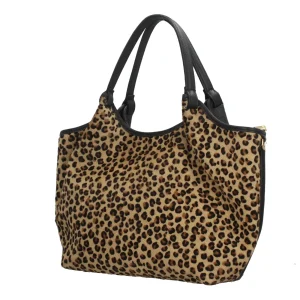 Discount Borsa in pelle leopardata Donna Borse A Spalla