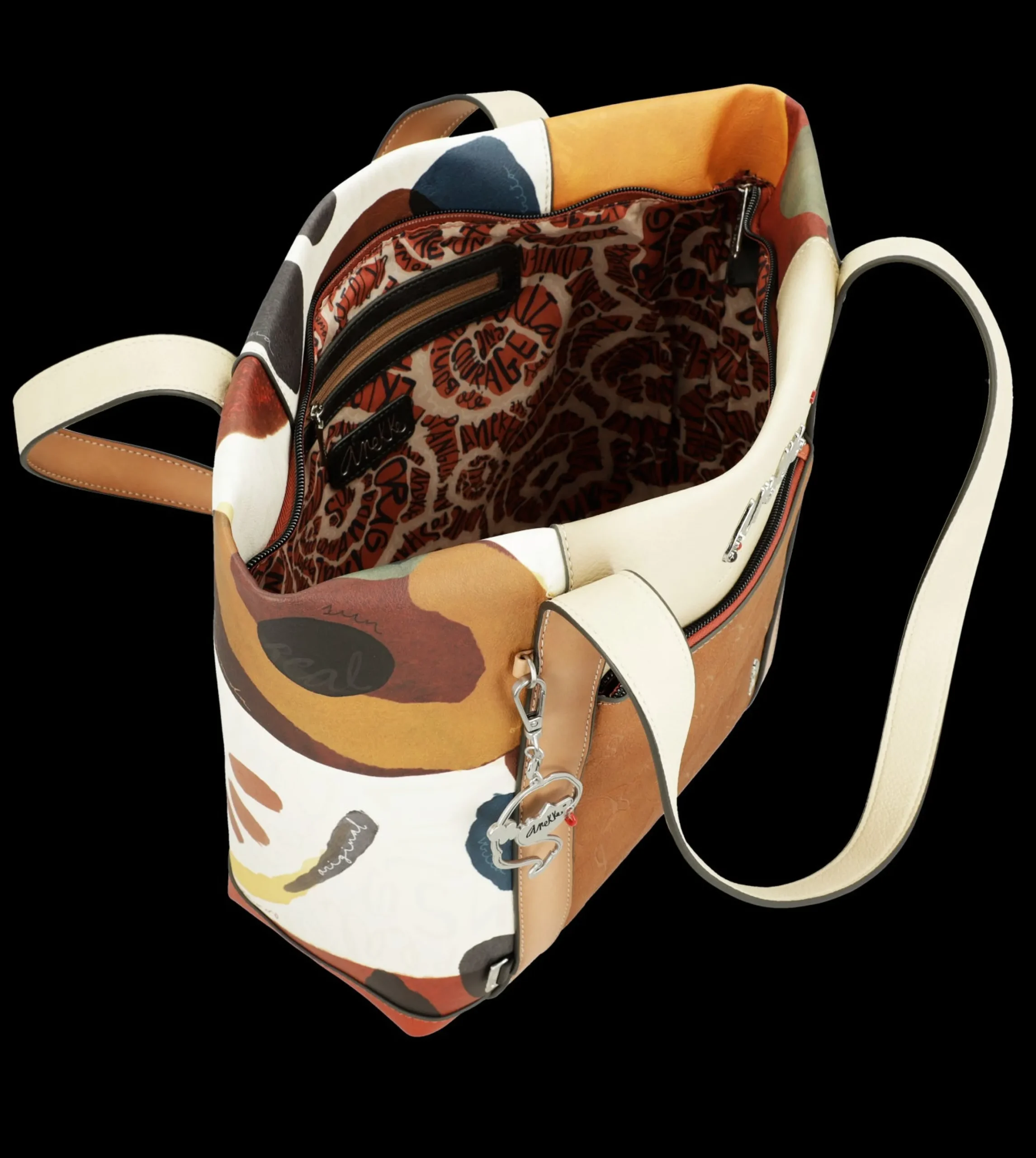 borsa_shopper_anekke_capi_2.webp Sale Borsa shopper capiente con doppio manico e tasca frontale Donna Borse Shopping