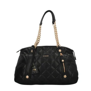 Fashion Borsa Shopper Donna con Trapuntatura e Dettagli in Metallo Donna Borse A Spalla