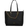 Hot Borsa Shopper Donna con Logo in Rilievo e Catena Decorativa Donna Borse Shopping
