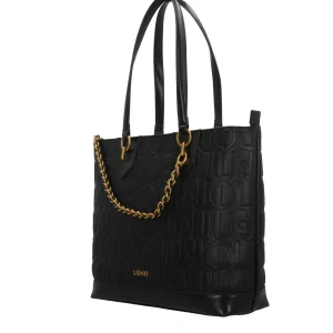 Hot Borsa Shopper Donna con Logo in Rilievo e Catena Decorativa Donna Borse Shopping