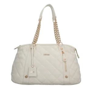 Fashion Borsa Shopper Donna con Trapuntatura e Dettagli in Metallo Donna Borse A Spalla