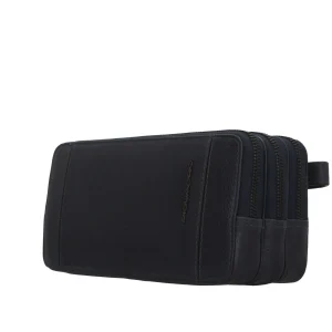 Outlet Borsello in pelle con doppia zip e tracolla rimovibile – Eleganza e praticità Uomo Pochette