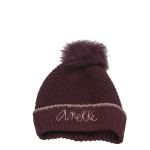 Discount Cappello in maglia con pompon e dettaglio ricamato Donna Cappelli