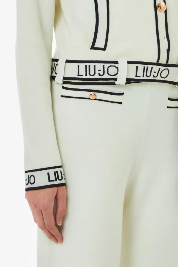 Fashion Cardigan in misto seta con dettagli a contrasto di Donna Giacche