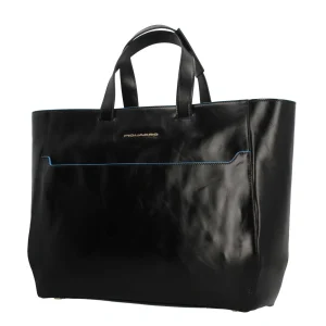 Outlet Cartella Blue Square in Pelle con Doppio Manico Donna Borse Shopping