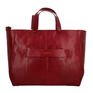 Outlet Cartella Blue Square in Pelle con Doppio Manico Donna Borse Shopping