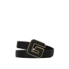 Outlet Cintura in ecopelle con fibia con logo Donna Cinture