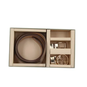 New Cintura Monogram con Fibbia Rotonda Oro Donna Cinture