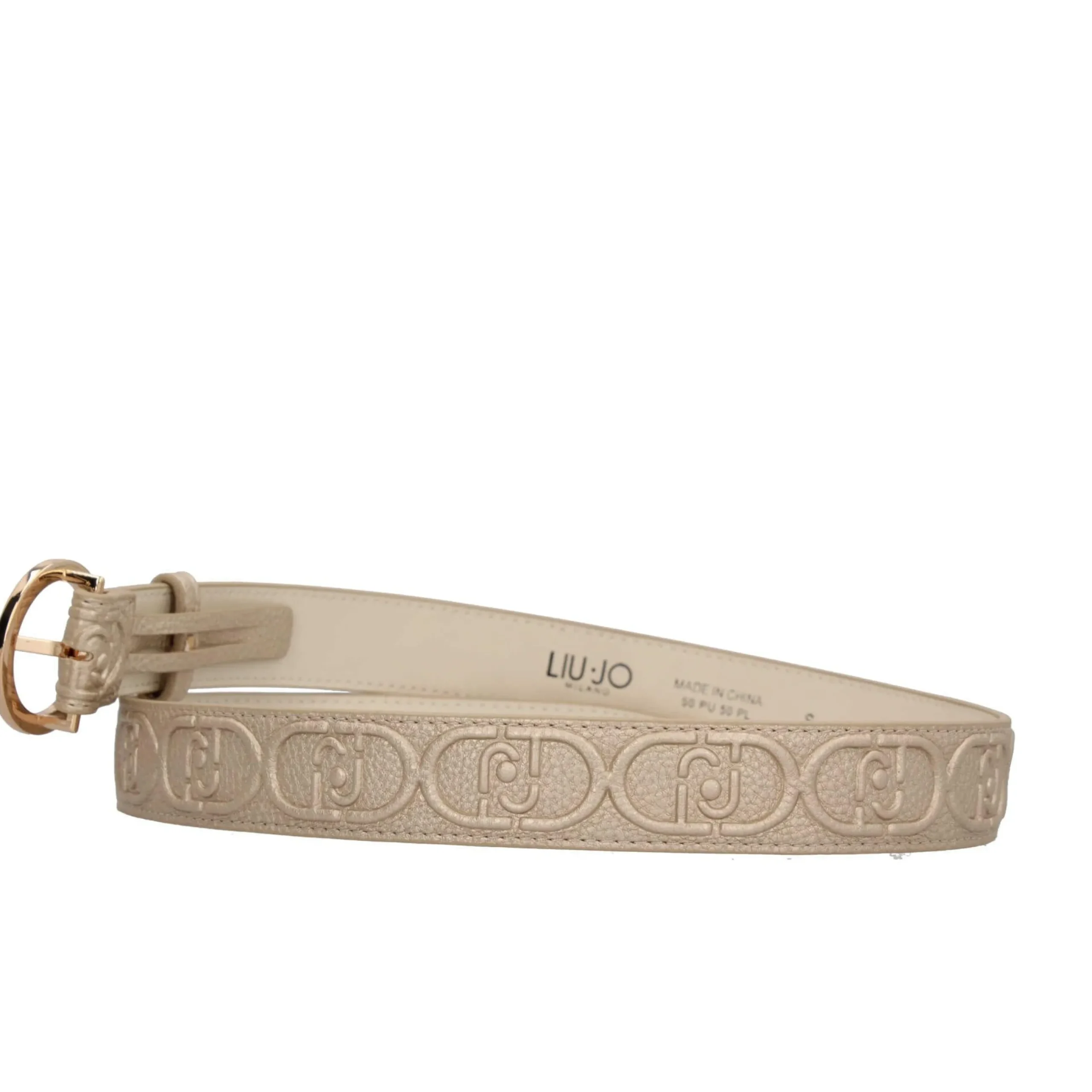 cintura_in_materiale_sint_2.webp Sale Cintura in Materiale Sintetico con Effetto Testurizzato e Fibbia Circolare Decorativa Donna Cinture