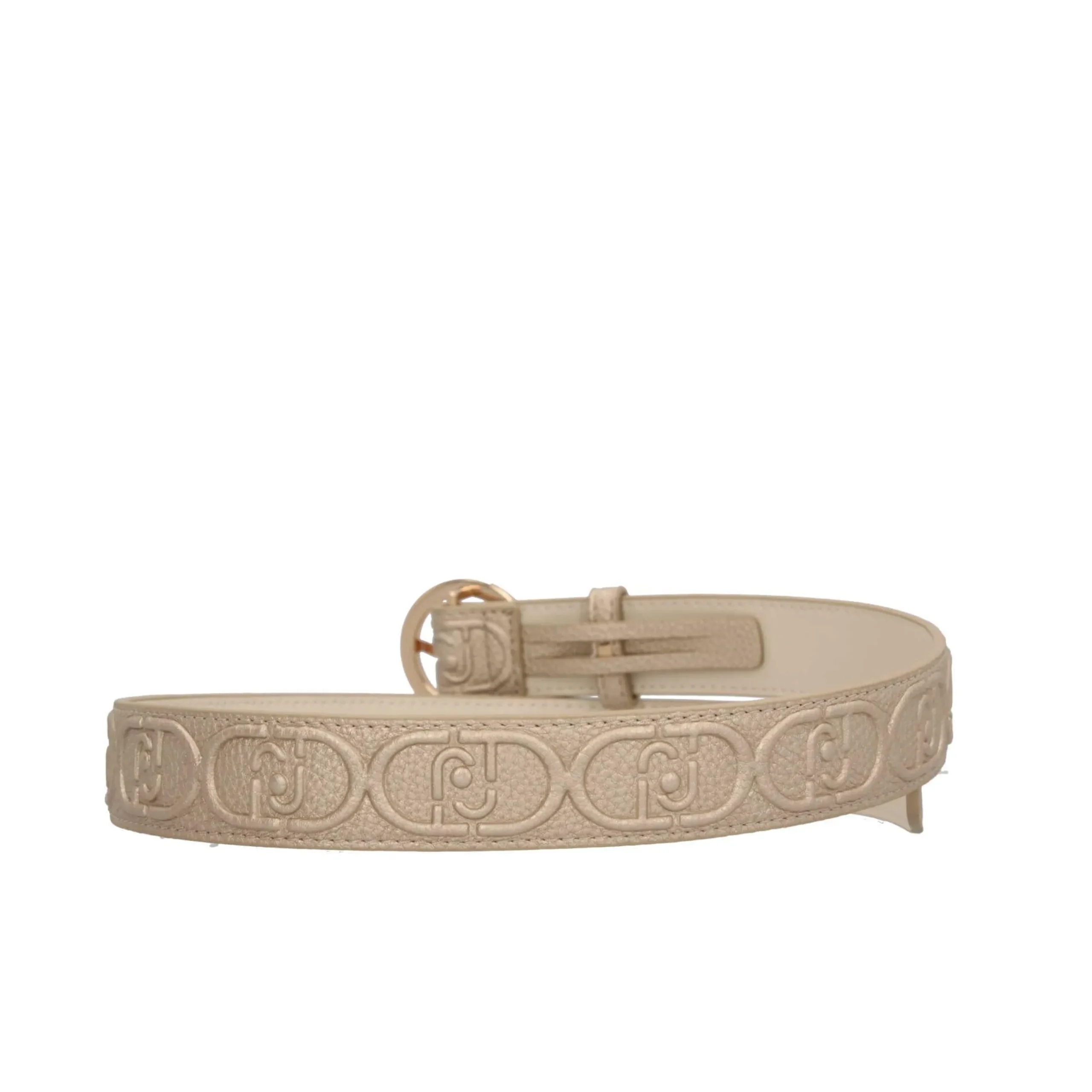 cintura_in_materiale_sint_3.webp Sale Cintura in Materiale Sintetico con Effetto Testurizzato e Fibbia Circolare Decorativa Donna Cinture