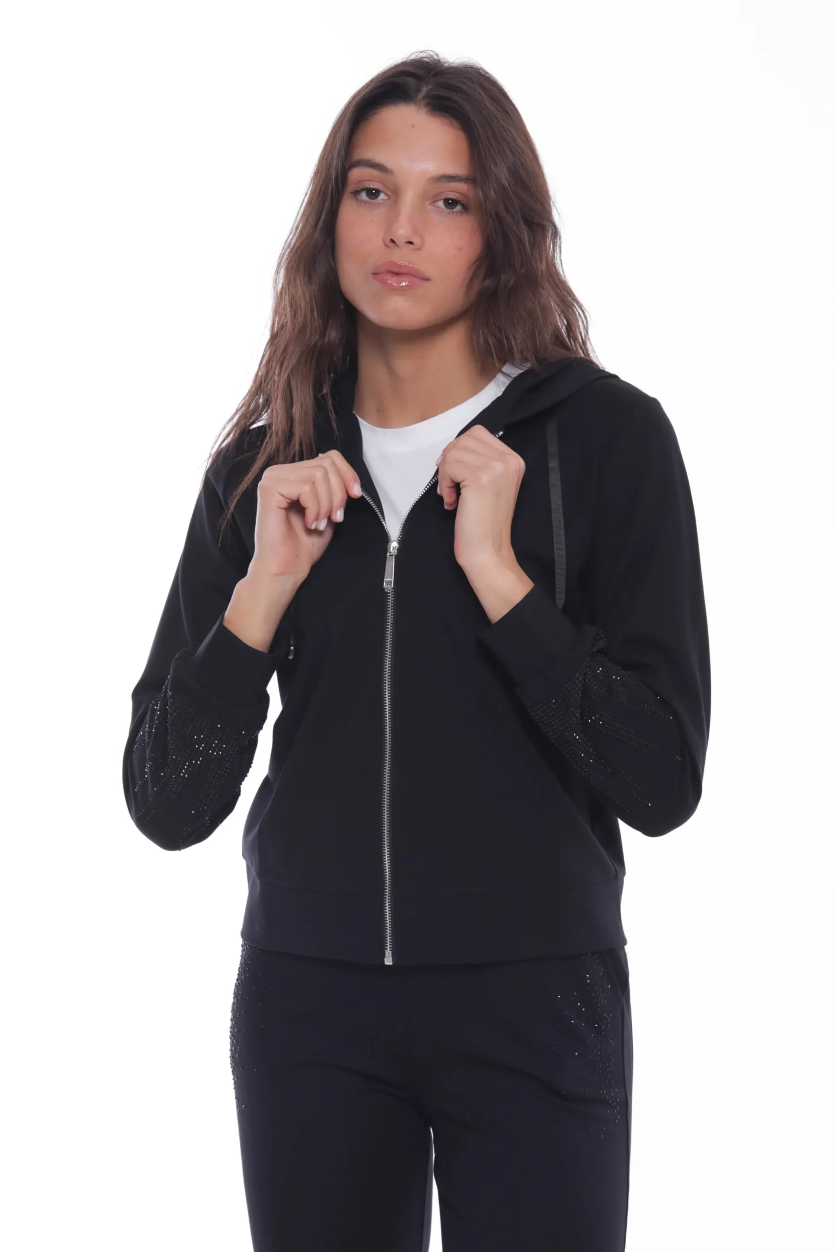 felpa_con_zip_e_strass_mi_0.webp New Felpa con zip e strass Mimi Mua Donna Felpe