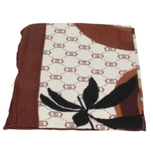 Clearance Foulard in Viscosa con Stampa Fantasia Donna Foulard E Sciarpe
