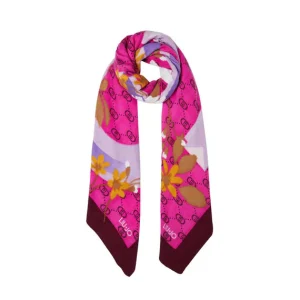 Clearance Foulard in Viscosa con Stampa Fantasia Donna Foulard E Sciarpe