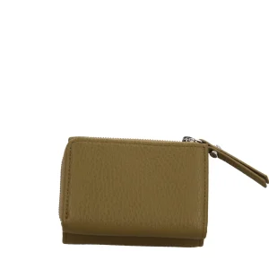 Outlet Compact Wallet - Portafoglio Compatto in Pelle Grana Donna Portafogli