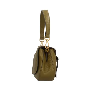 Clearance Helena Round Borsa a Tracolla Glamour in Pelle Grana M Donna Borse A Tracolla