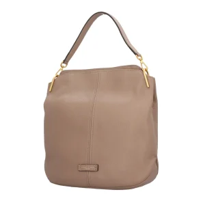 New Leila Hobo Bag in Pelle Martellata con Dettagli Luminosi Donna Borse A Spalla