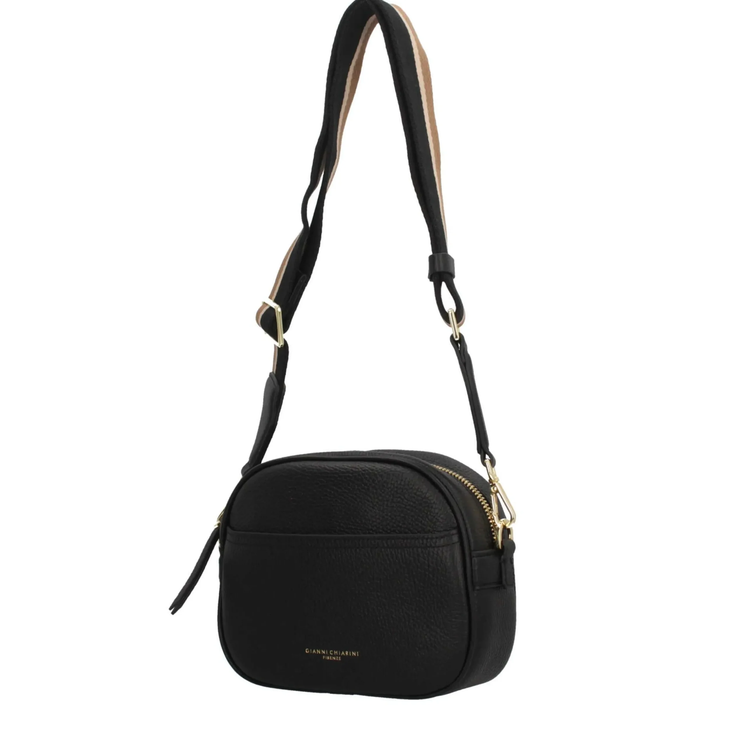 gianni_chiarini_nina_bors_1.webp Clearance Nina Borsa a Tracolla in Pelle Martellata con Tracolla Regolabile Donna Borse A Tracolla