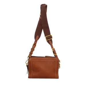 Clearance Olly Borsa a Tracolla Sportiva in Pelle Martellata con Dettagli Moderni Donna Borse A Tracolla