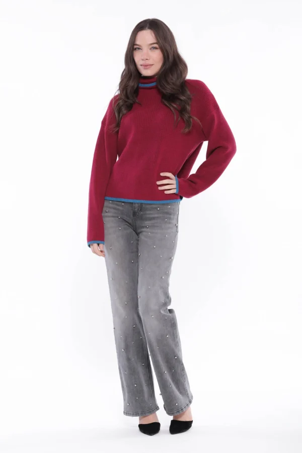 Fashion Jeans a gamba larga Mimi Mua con dettagli decorativi Donna Pantaloni