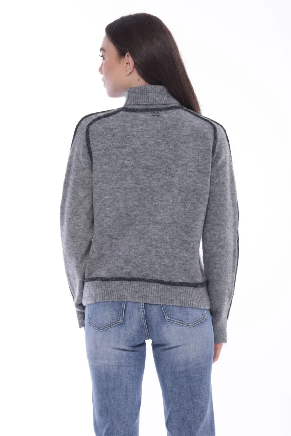 Best Maglia a collo alto Mimi Mua con dettagli a contrasto Donna Maglie