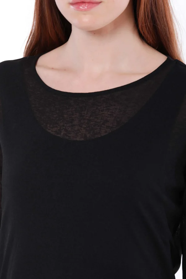 Clearance Maglia a maniche lunghe Mimi Mua con inserti trasparenti Donna Maglie
