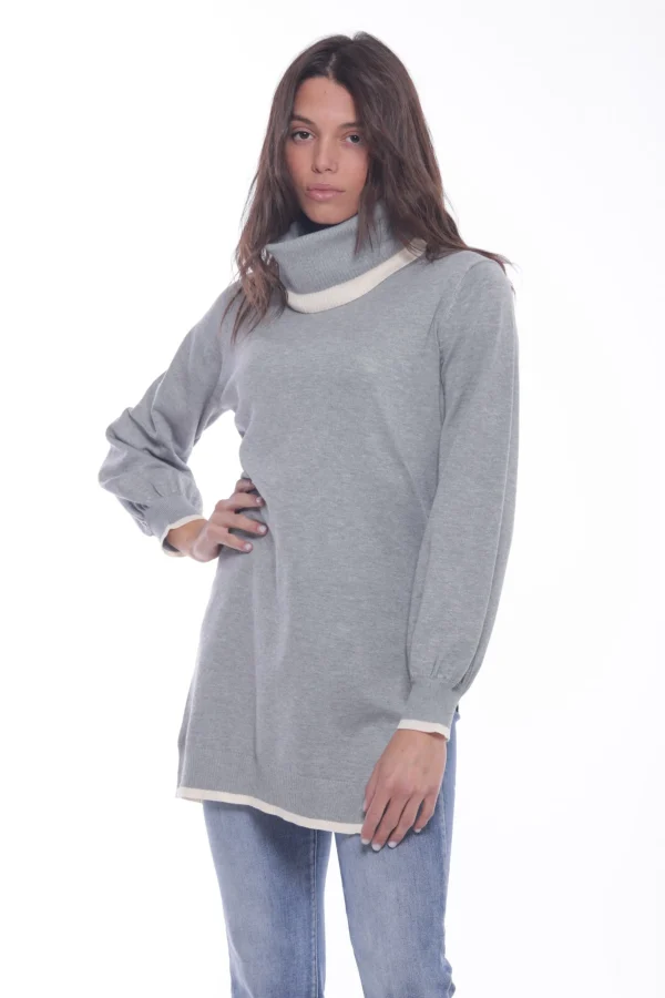 Discount Maglia lunga Mimi Mua con collo alto avvolgente Donna Felpe