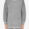 Best Maglia oversize con dettagli jacquard e bordi a contrasto di Donna Felpe