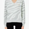 Best Maglione con scollo a V e stampa animalier di Donna Felpe