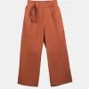 Outlet Pantalone palazzo con taglio ampio e vita alta Donna Pantaloni