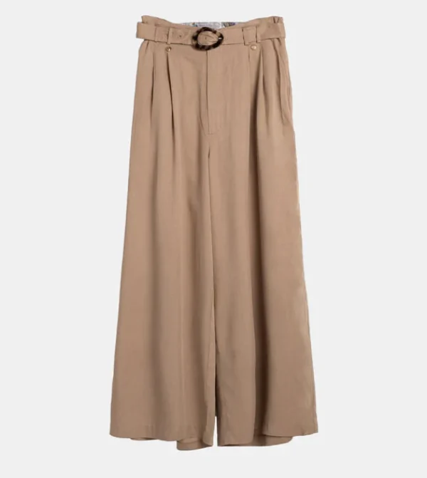 Fashion Pantalone palazzo con cintura e vestibilità ampia Donna Pantaloni