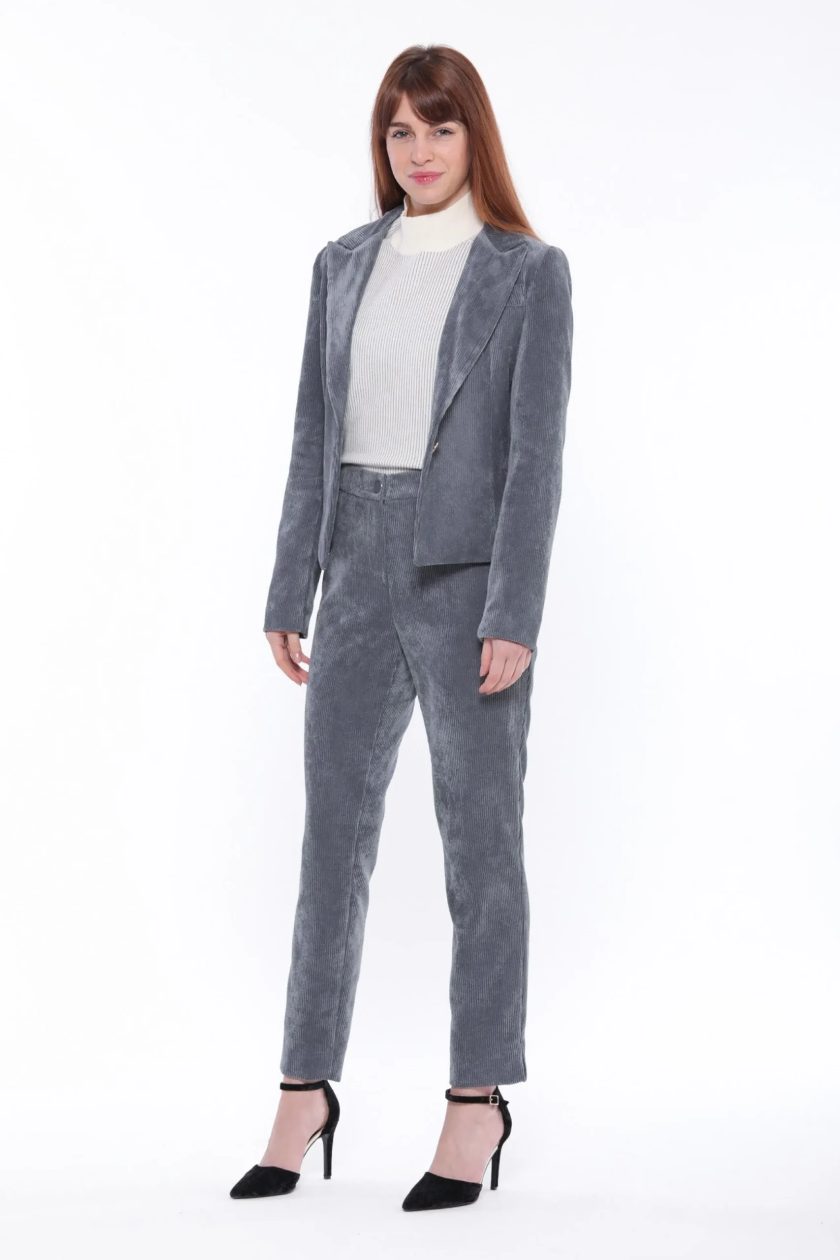 pantalone_sigaretta_in_ve_0.webp Best Pantalone sigaretta in velluto Mimi Mua con elastico Donna Pantaloni
