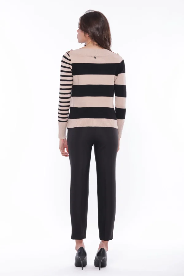 Discount Pantalone sigaretta Mimi Mua in tessuto tecnico con elastico Donna Pantaloni