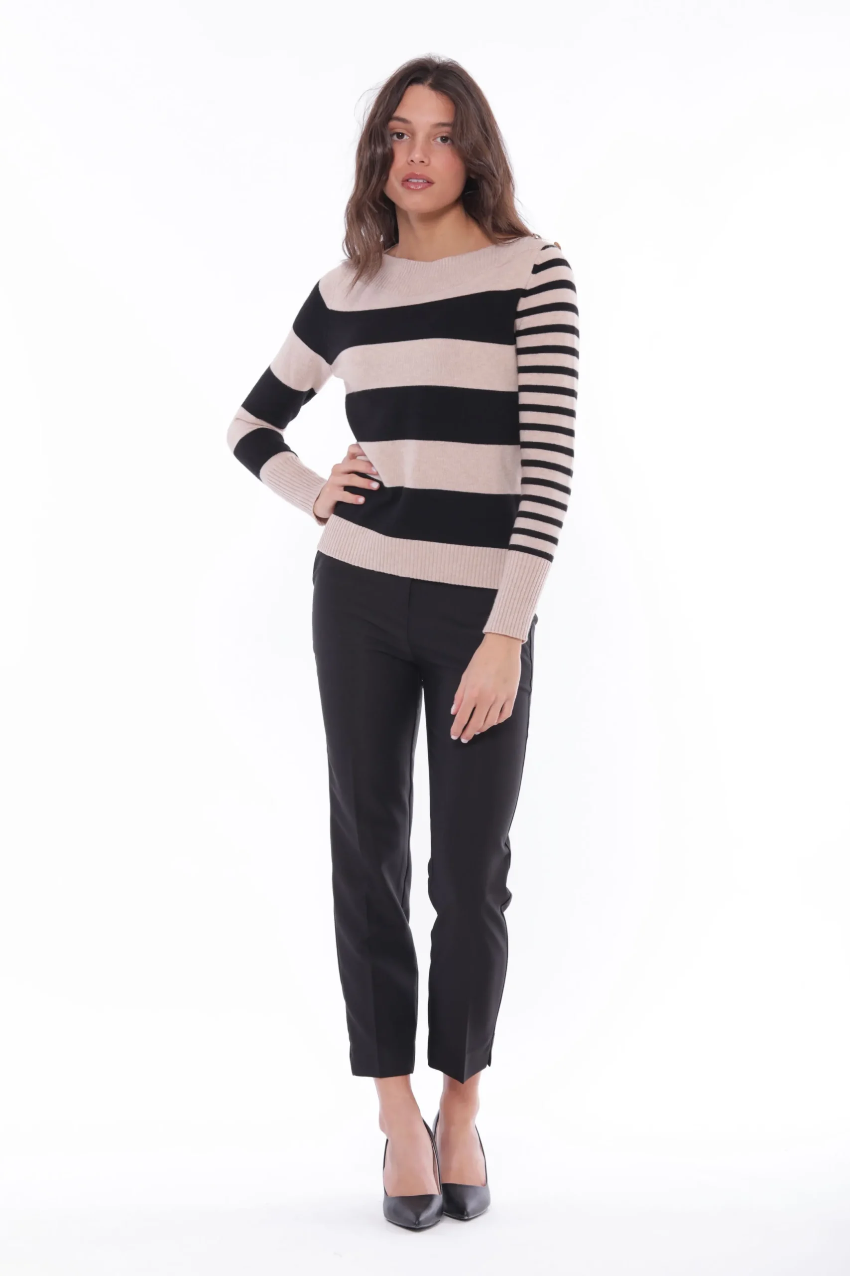 pantalone_sigaretta_mimi__3.webp Discount Pantalone sigaretta Mimi Mua in tessuto tecnico con elastico Donna Pantaloni