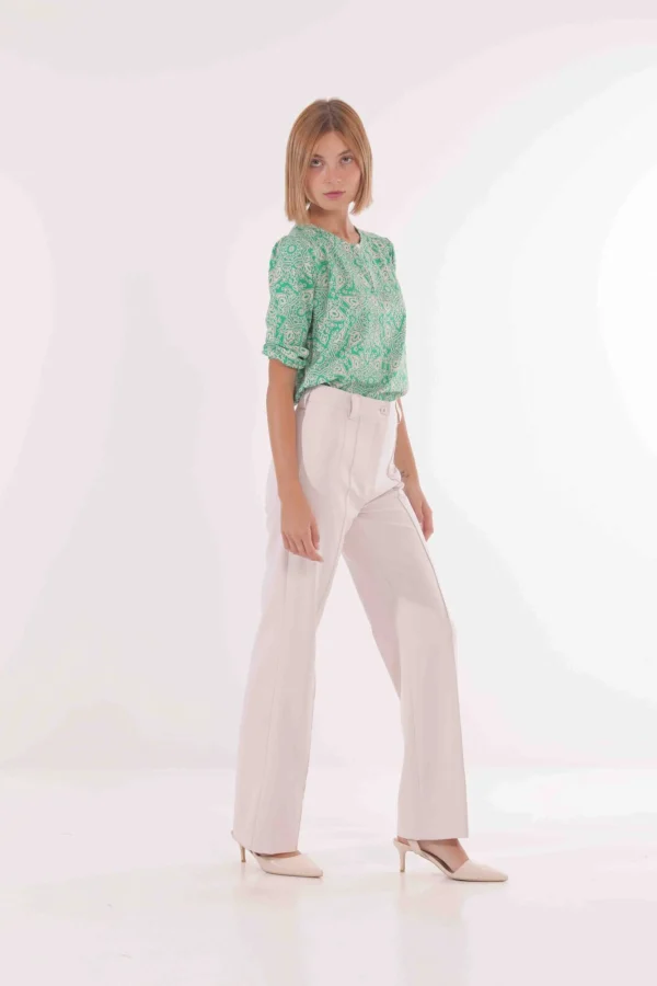 Outlet Pantaloni a Gamba Larga Mimi Mua Donna Pantaloni