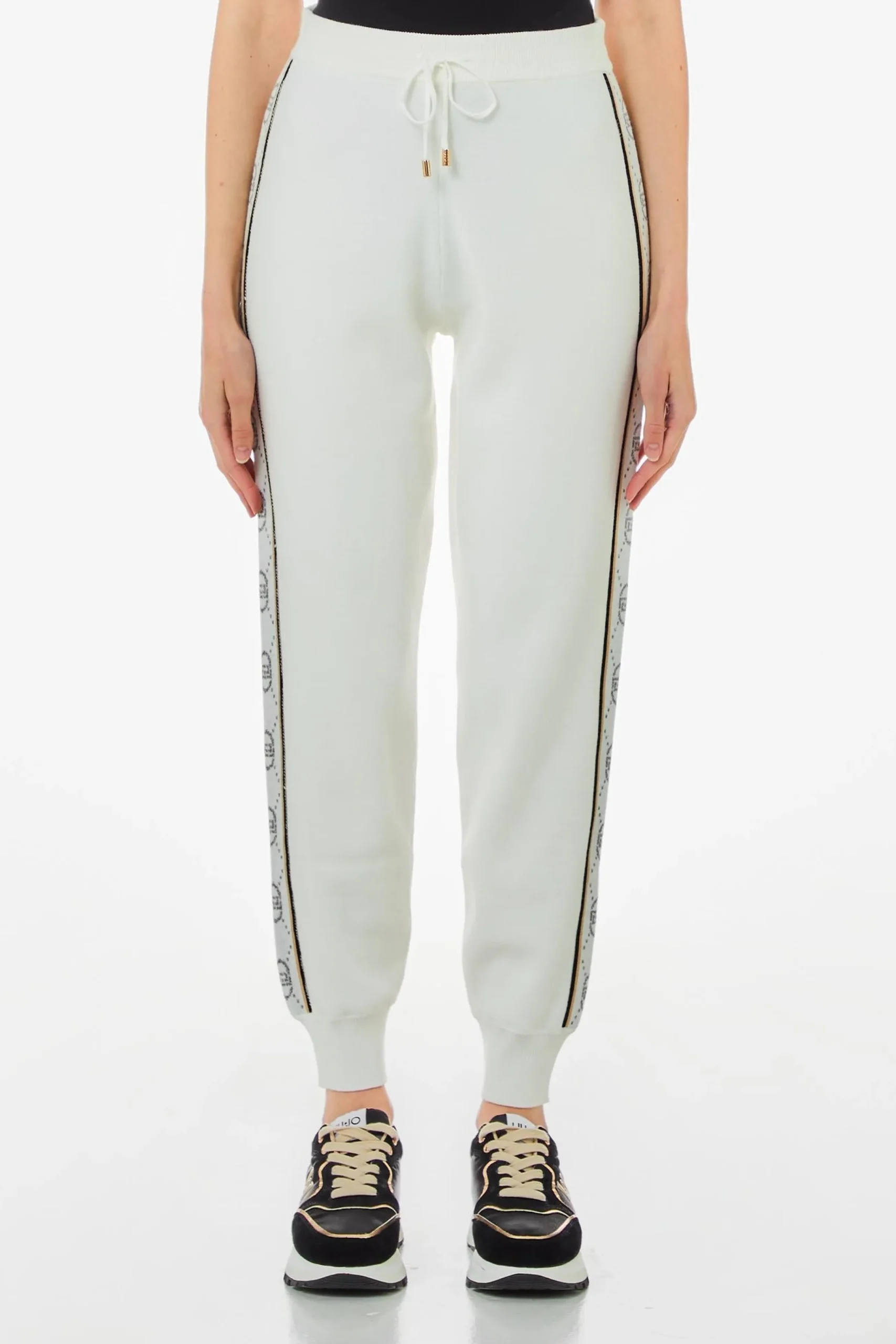 pantaloni_jogger_con_band_0.webp New Pantaloni jogger con bande laterali logate di Donna Pantaloni