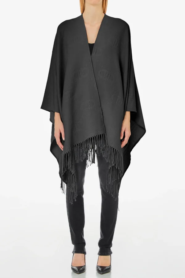 New Poncho Embossed Donna Abiti