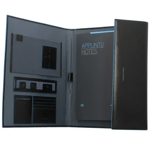 Outlet Portablocco in pelle con protezione RFID e tasca porta AirPods® Uomo Portatessere