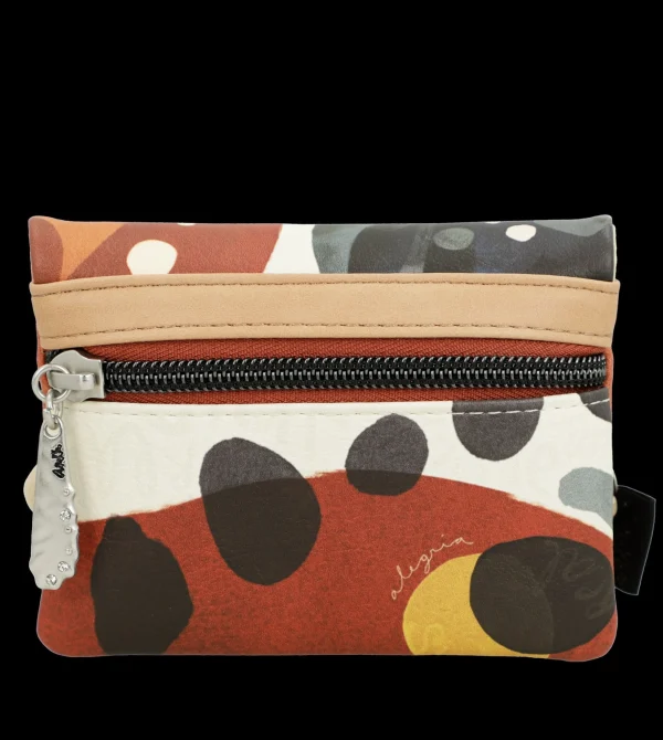Discount Portafoglio compatto con chiusura a patta e design raffinato Donna Portatessere
