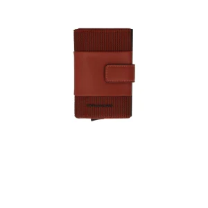 Best Portafoglio compatto in pelle con chiusura a bottone e protezione RFID Uomo Portafogli