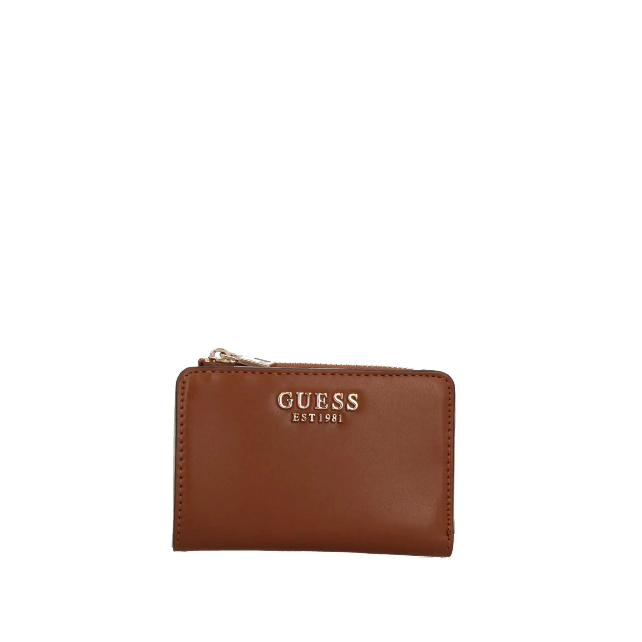 portafoglio_guess_minimal_3.webp Sale Portafoglio minimal con chiusura zip e logo in rilievo Donna Portafogli