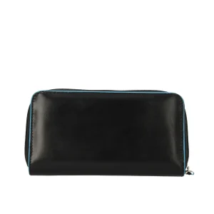 New Portafoglio donna a quattro soffietti con zip, po Blue Square Donna Portafogli