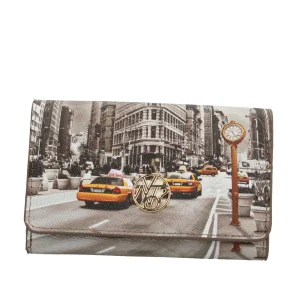 New Portafoglio YNot con chiusura a scatto e grafica distintiva Donna Portafogli