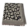 Outlet Sciarpa con motivo animalier e bordi a contrasto Mimi Mua Donna Foulard E Sciarpe